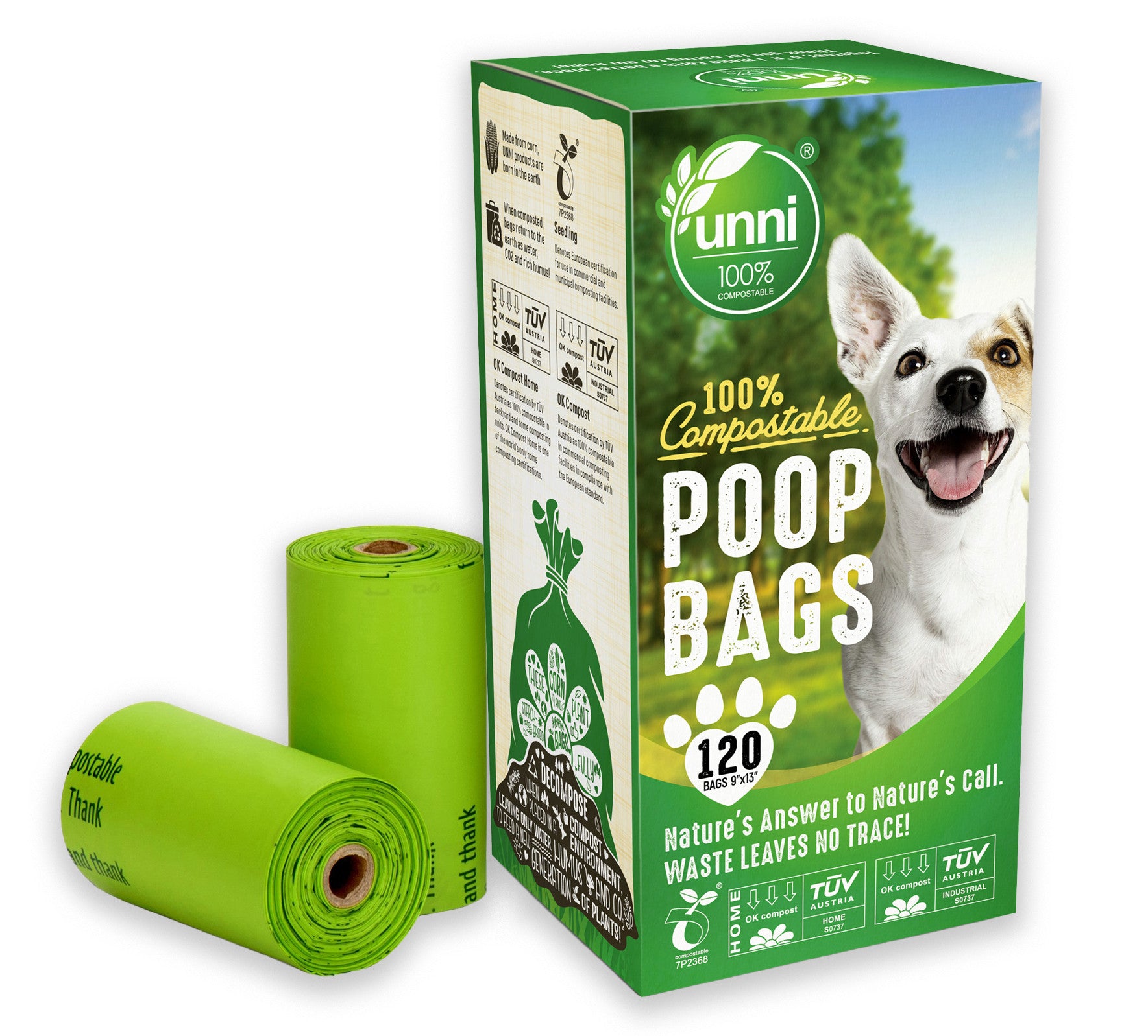 Dog Waste Poop Bags 120 Count 8 Refill Rolls