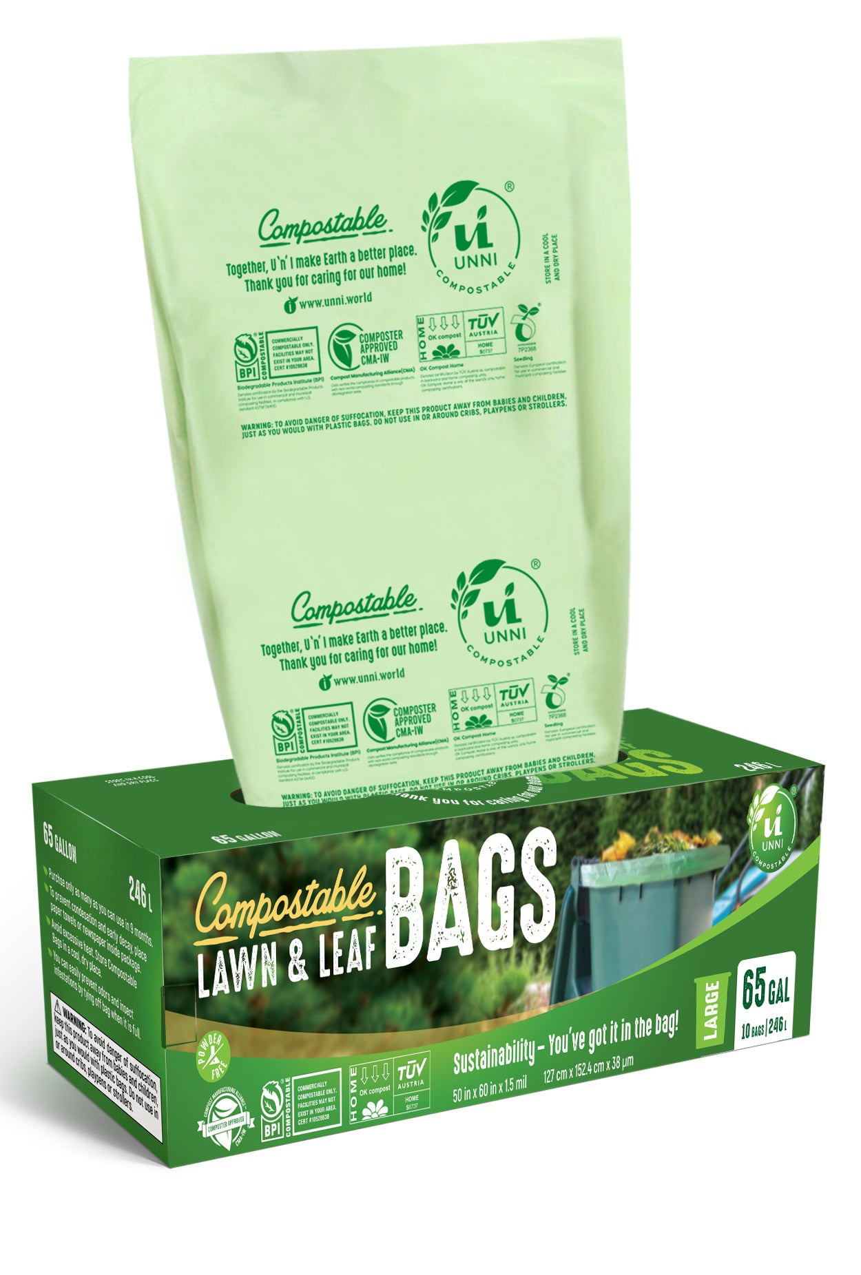 65 Gallon Compostable Large Bags