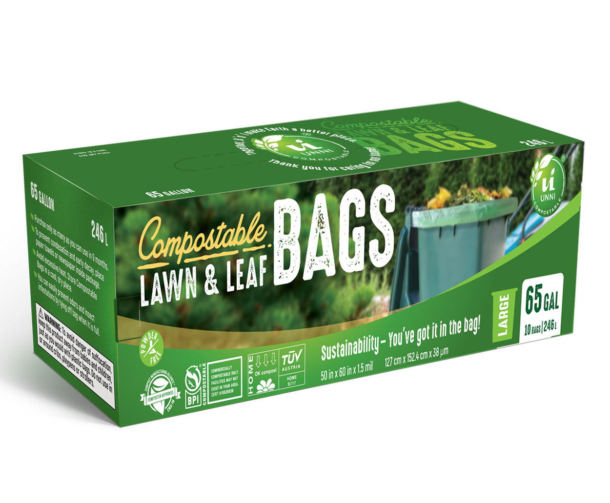 65 Gallon Compostable Large Bags