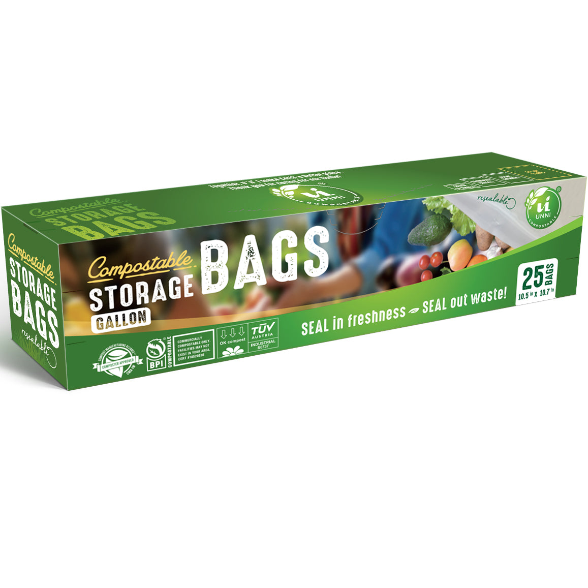 Compostable Storage Bags, Gallon