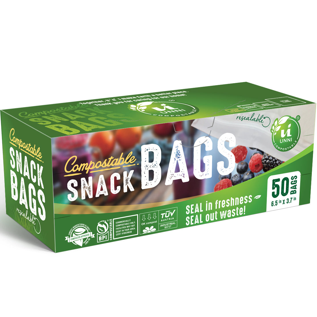 UNNI Compostable Snack Bags