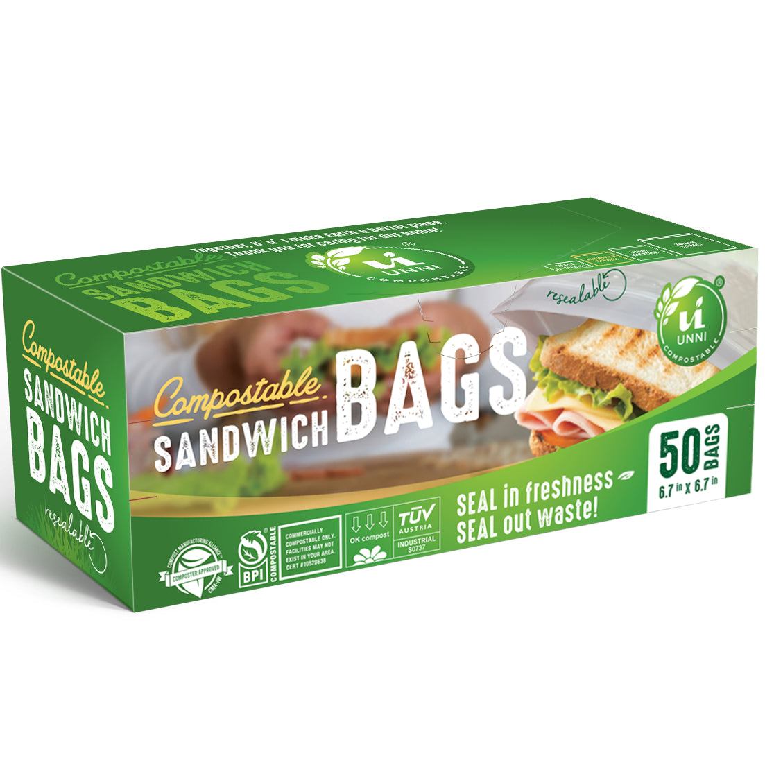 Compostable Sandwich Bags