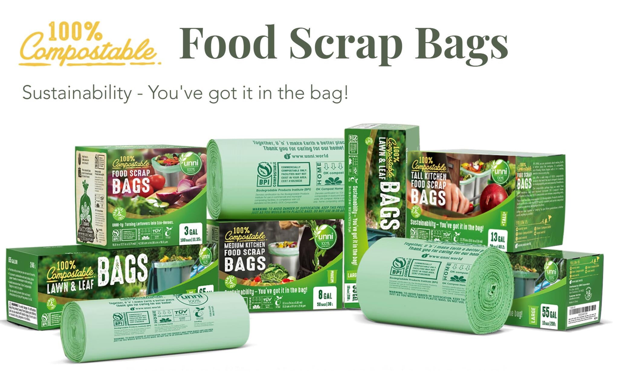 4 - Pack of biodegradable garbage bags, kitchen aide